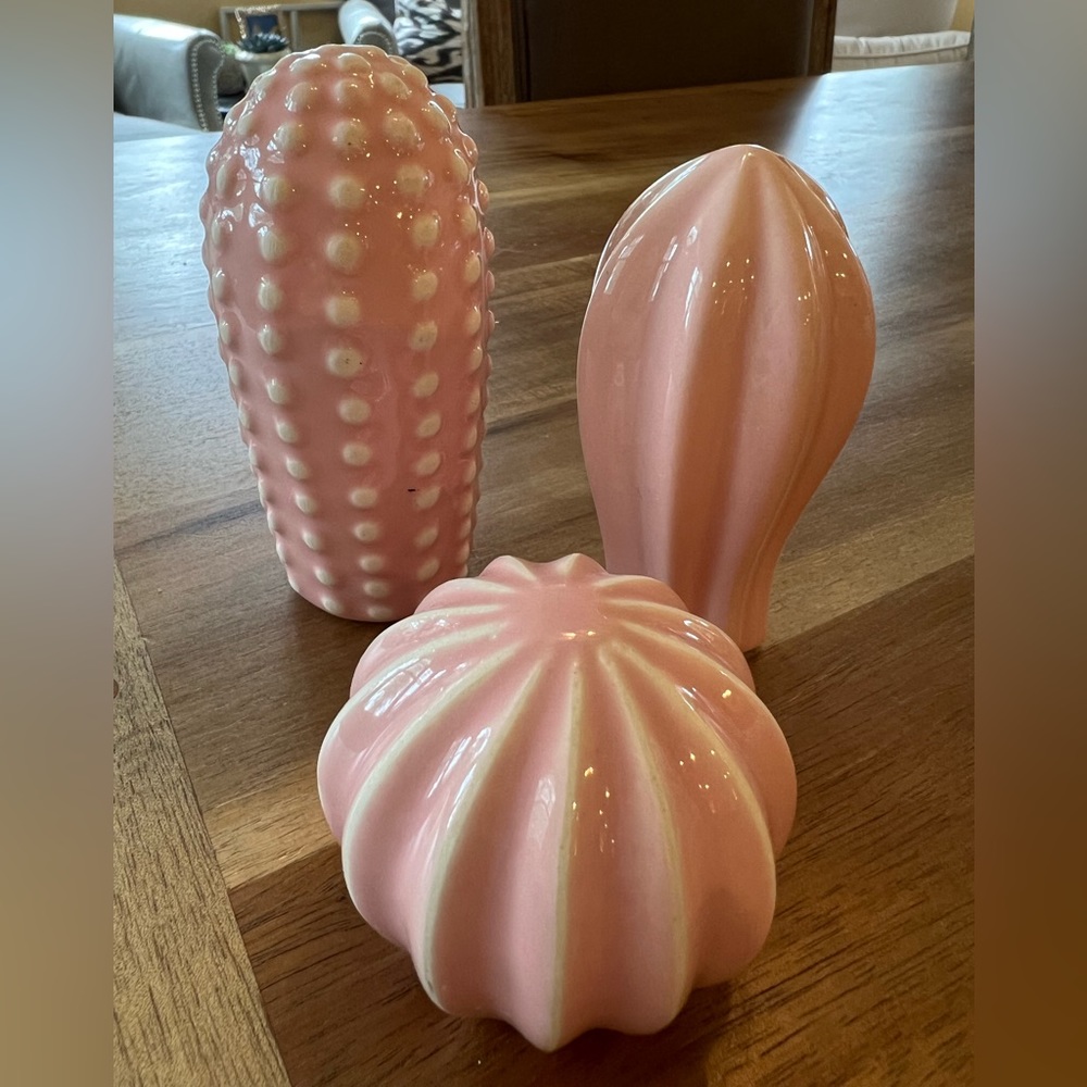 IKEA, pink, ceramic succulents -like new